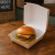 Burger Box brązowy KRAFT, 11,5 x 10,5 x 8 cm - 75 szt.