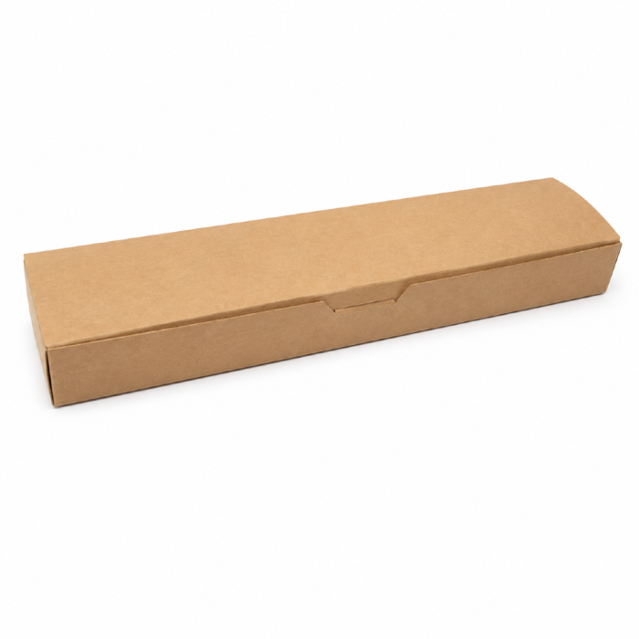Pudełko papierowe na zapiekankę "Zapiekanka Box" biało-brązowe, 38 x 11 x 5 cm - 100 szt.