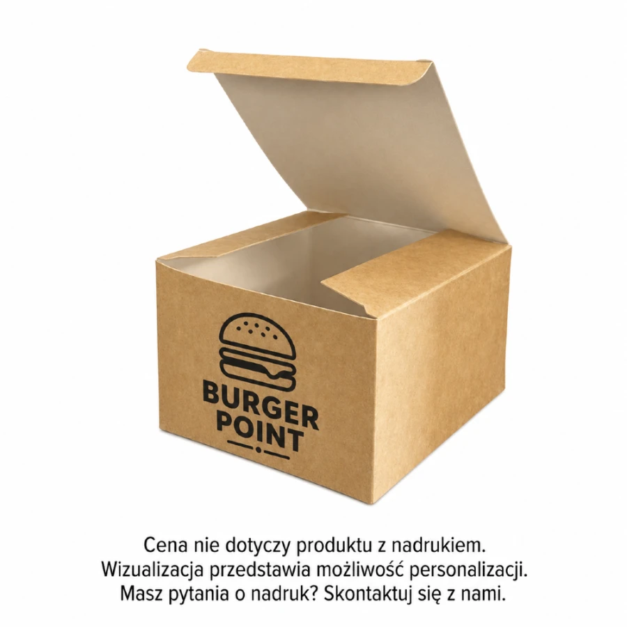Burger box 11 cm x 11 cm x 7 cm - 100 sztuk