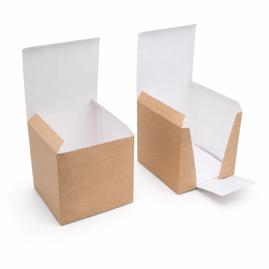 Burger box z wkładką 15,8 cm x 15,8 cm x 14,5 cm - 50 sztuk