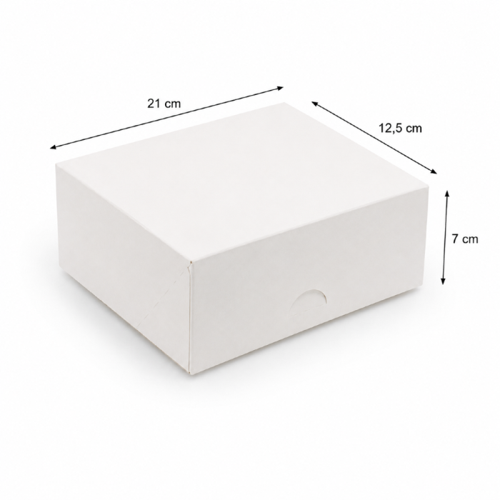 Pudełko kartonowe białe 12,5 cm x 21 cm x 70 cm - 20 sztuk