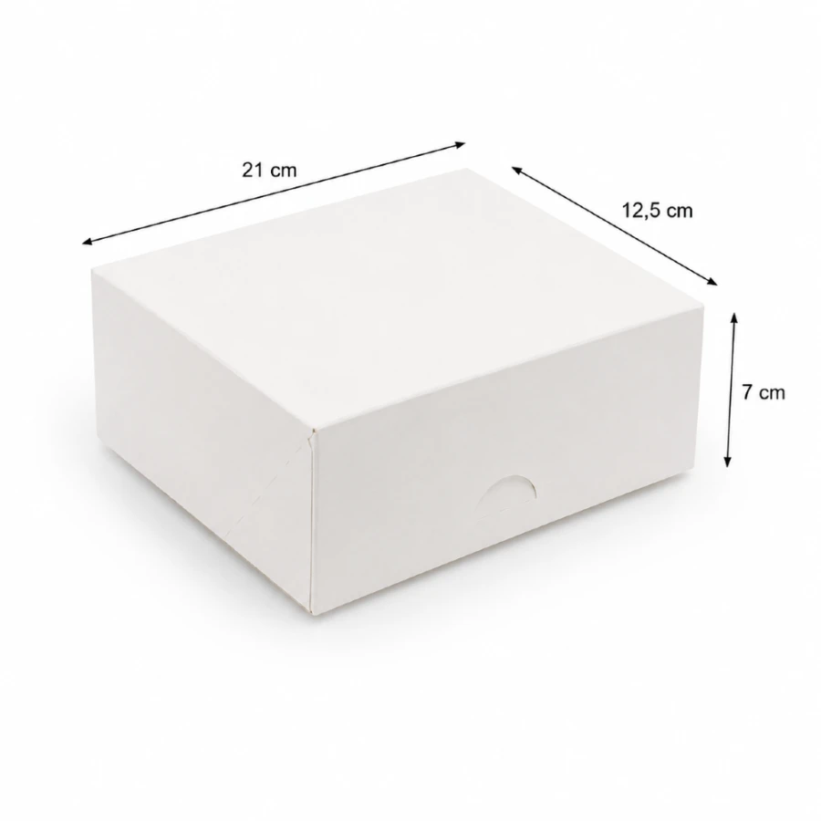 Pudełko kartonowe białe 12,5 cm x 21 cm x 70 cm - 20 sztuk