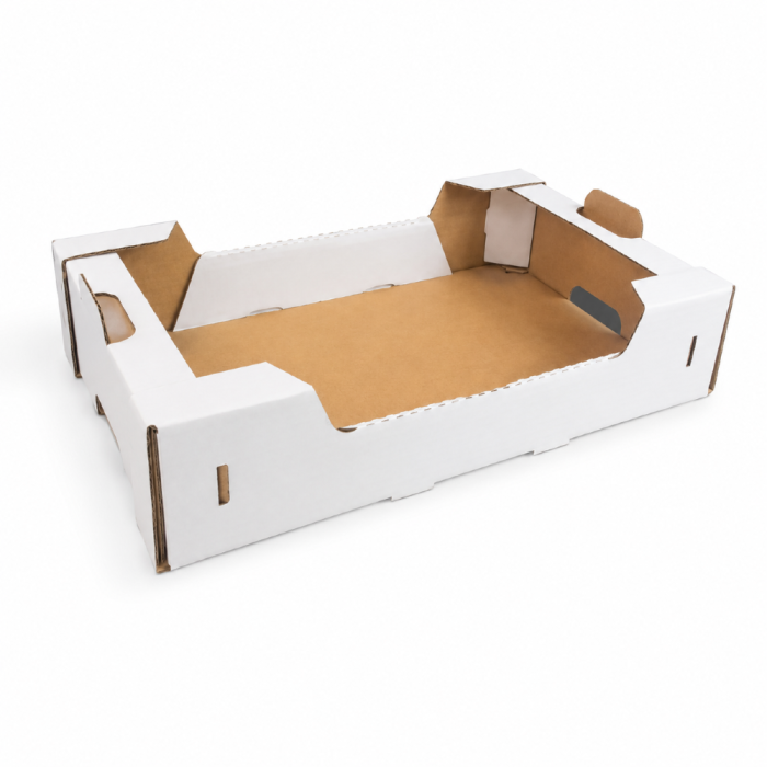 Pudełko na ciasta, ciastka i pączki 60 cm x 40 cm x 11 cm białe - 30 sztuk