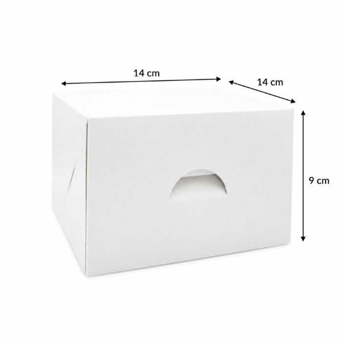 Pudełko na ciasto klejone z pokrywą 14 cm x 14 cm x 9 cm - 100 sztuk