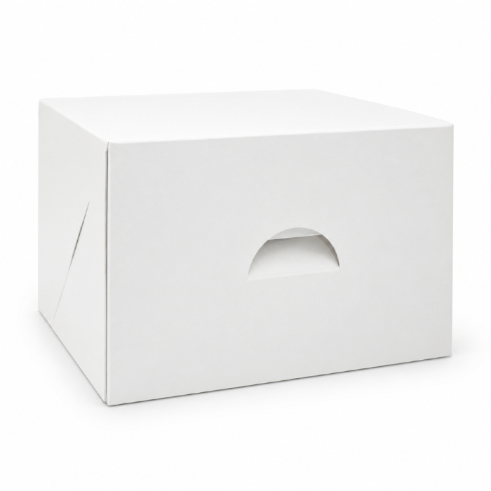 Pudełko na ciasto klejone z pokrywą 14 cm x 14 cm x 9 cm - 100 sztuk