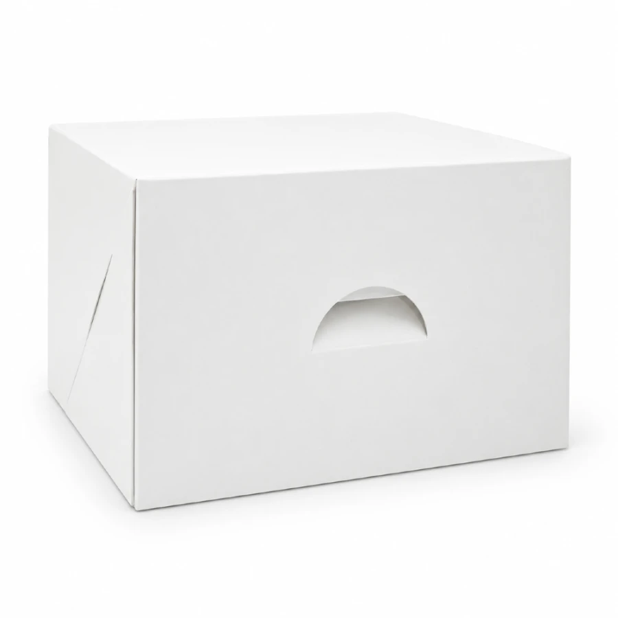 Pudełko na ciasto klejone z pokrywą 14 cm x 14 cm x 9 cm - 100 sztuk