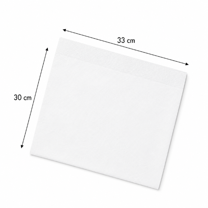 Serwetka dyspenserowa biała 33 cm x 30 cm, jednowarstwowa - 7200 szt. (24 x 300 szt.)