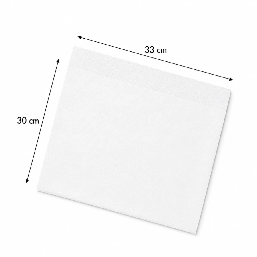 Serwetka dyspenserowa biała 33 cm x 30 cm, jednowarstwowa - 7200 szt. (24 x 300 szt.)