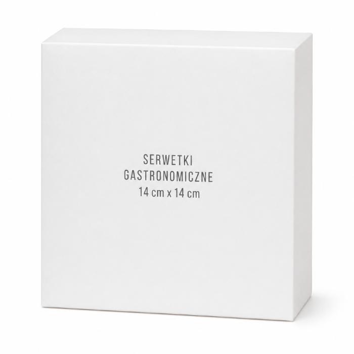 Serwetki gastronomiczne cięte białe 14 cm x 14 cm - 400 sztuk