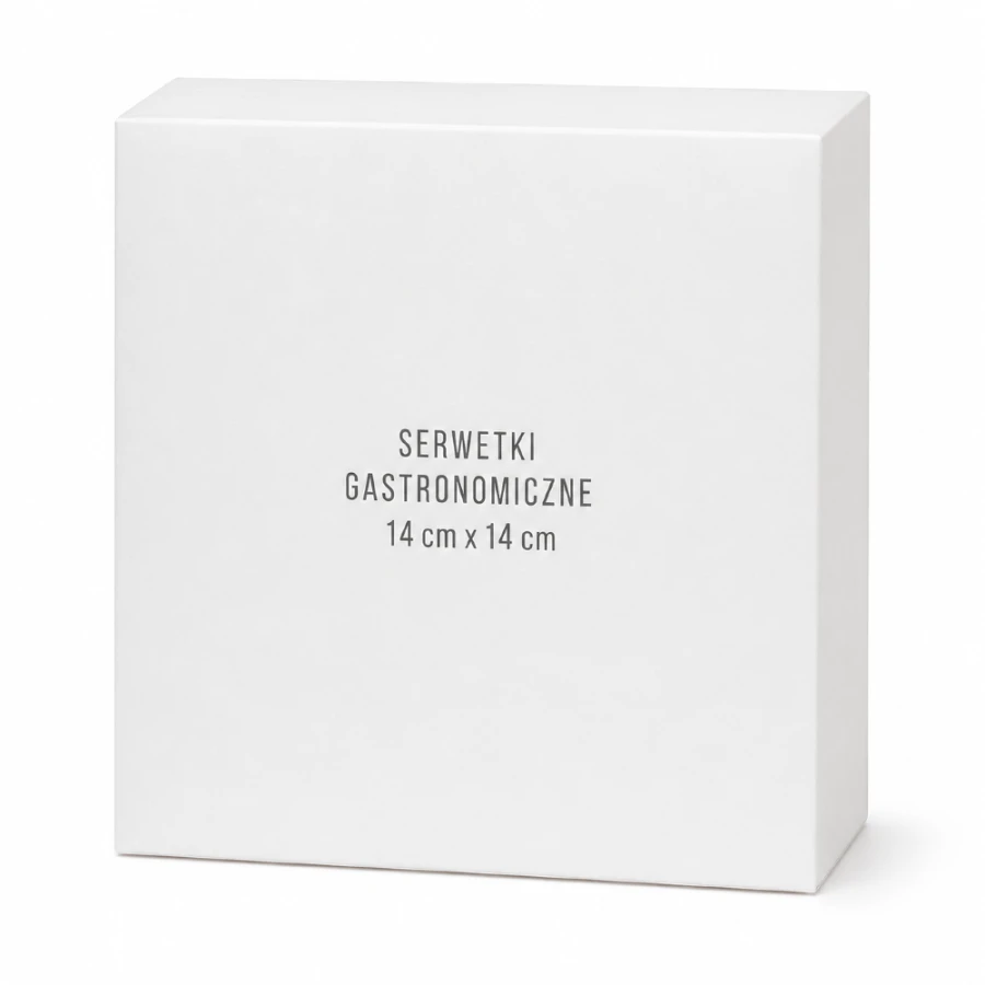 Serwetki gastronomiczne cięte białe 14 cm x 14 cm - 400 sztuk