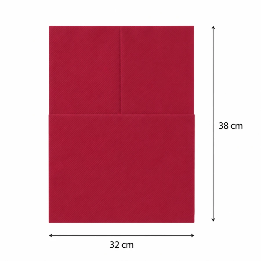 Serwetki z kieszonką Kangurek bordowe 32 cm x 38 cm - 50 sztuk