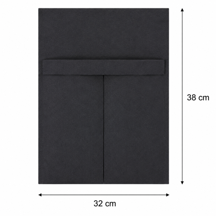 Serwetki z kieszonką Kangurek czarne 32 cm x 38 cm - 50 sztuk