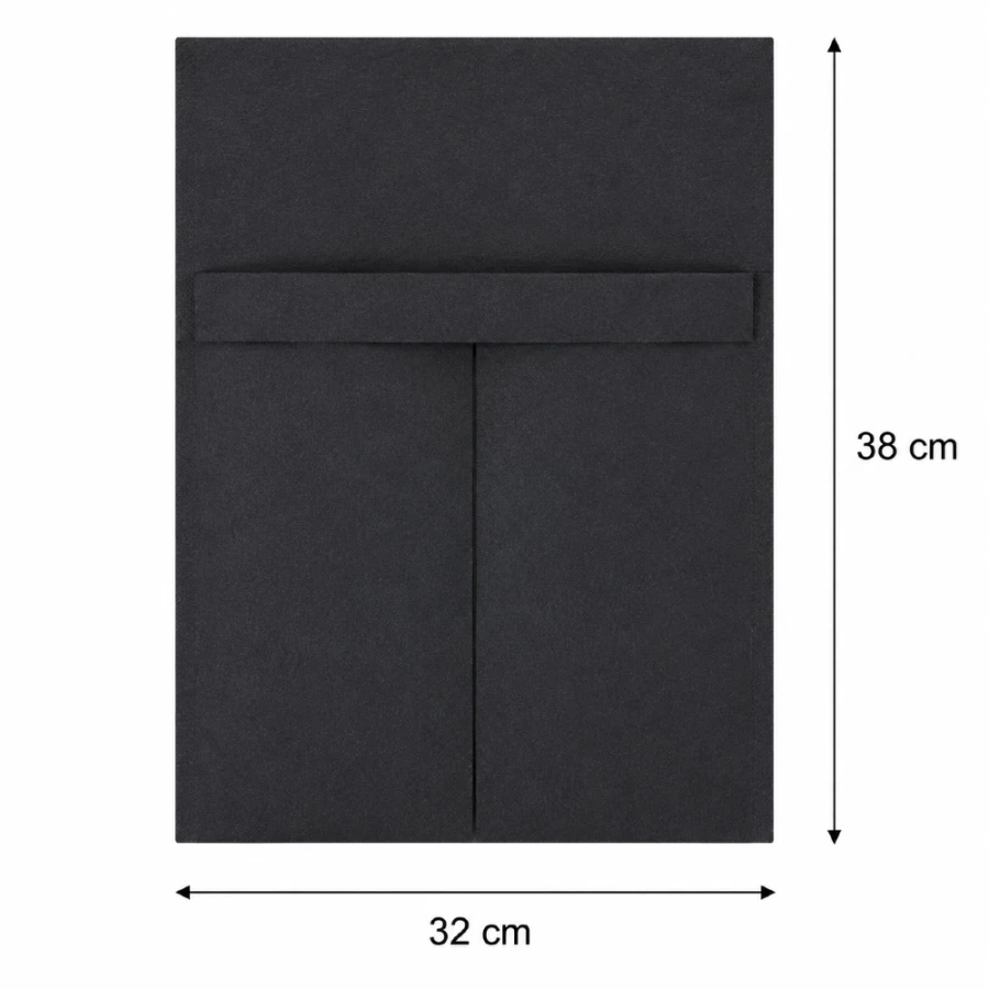 Serwetki z kieszonką Kangurek czarne 32 cm x 38 cm - 50 sztuk