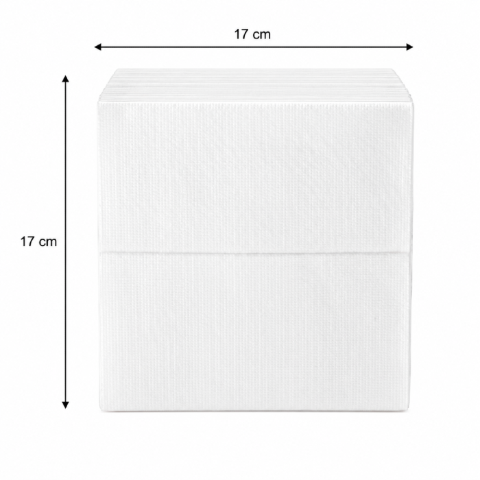 Serwetki do dyspenserów białe 17 cm x 17 cm - 400 sztuk