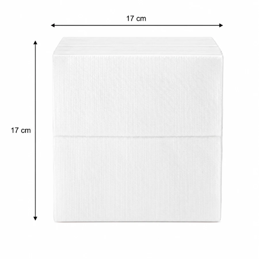 Serwetki do dyspenserów białe 17 cm x 17 cm - 400 sztuk