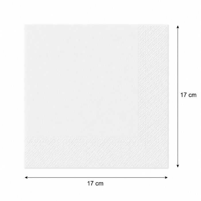 Serwetki gastronomiczne białe 17 cm x 17 cm - 400 sztuk