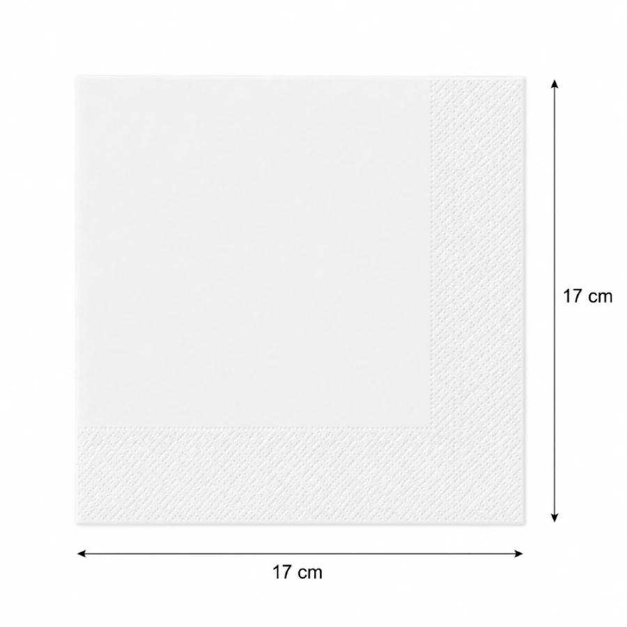Serwetki gastronomiczne białe 17 cm x 17 cm - 400 sztuk