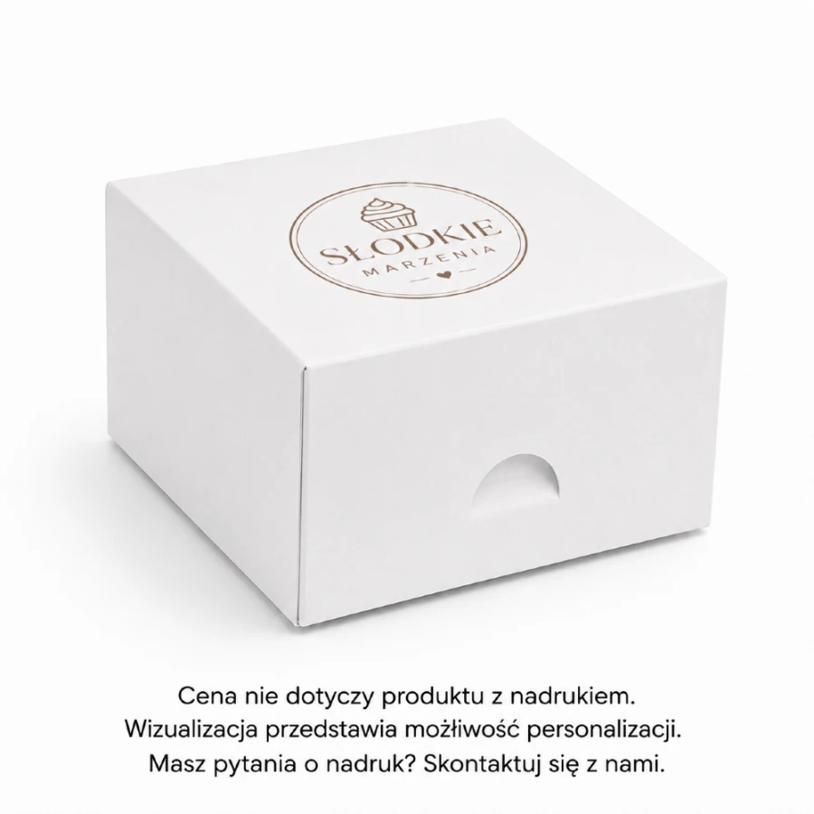Pudełko kartonowe białe jednoczęściowe 13 cm x 13 cm x 7 cm - 20 sztuk