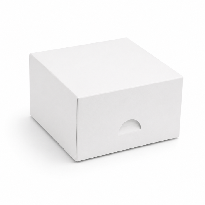 Pudełko kartonowe białe jednoczęściowe 13 cm x 13 cm x 7 cm - 20 sztuk