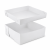 Pudełko cukiernicze składane do ciast z pokrywką 25 cm x 18 cm x 7 cm białe - 50 sztuk