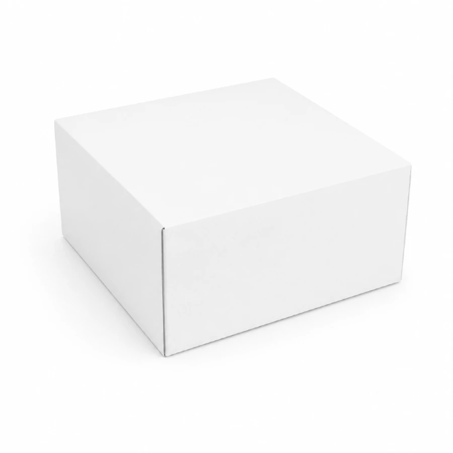 Pudełko cukiernicze do ciast z pokrywką 25 cm x 25 cm x 12 cm białe - 50 sztuk