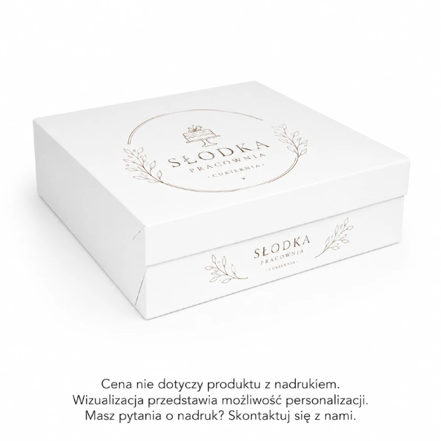 Pudełko na tort białe 30 x 30 x 10 cm - 50 sztuk