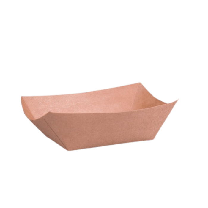 Tacka papierowa, kraft, L - 20,5 cm x 14 cm x 5 cm - 50 sztuk