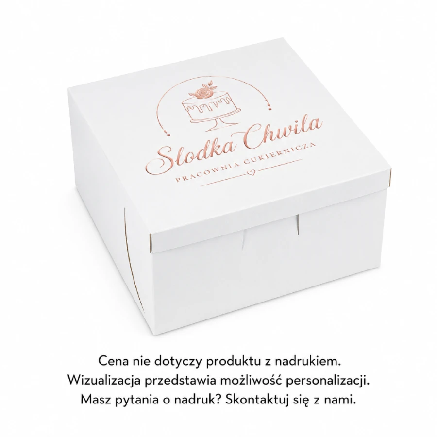 Pudełko na tort 26 cm x 26 cm x 14 cm - 50 sztuk