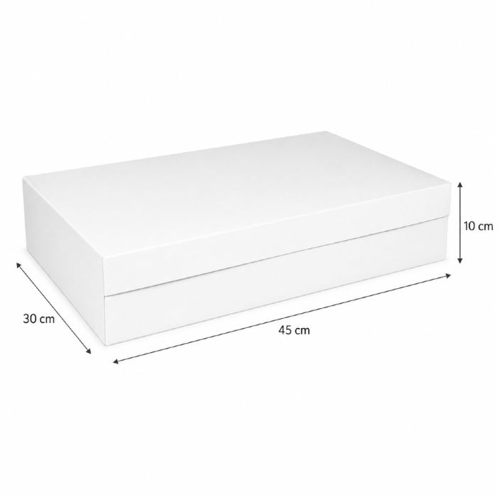 Pudełko papierowe na tort 45 x 30 x 10 cm prostokątne - 50 szt.