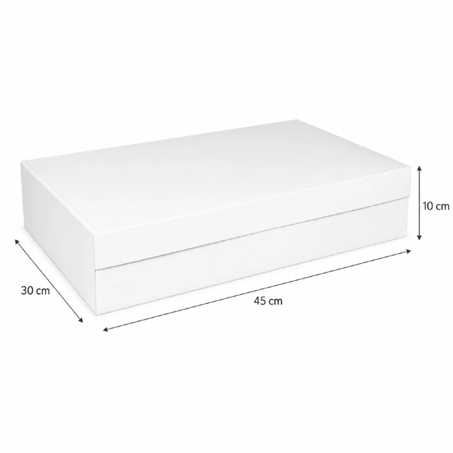 Pudełko papierowe na tort 45 x 30 x 10 cm prostokątne - 50 szt.