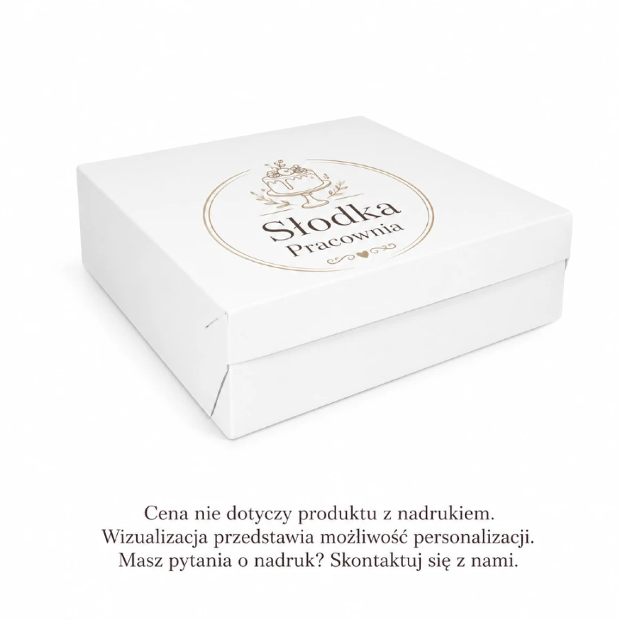 Pudełko na tort z FSC 25 cm x 25 cm x 10 cm - 50 sztuk