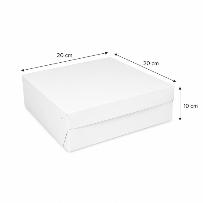 Pudełko na tort z FSC 20 cm x 20 cm x 10 cm - 50 sztuk