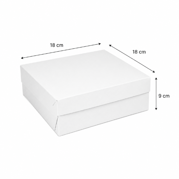 Pudełko na tort z FSC 18 cm x 18 cm x 9 cm - 50 sztuk