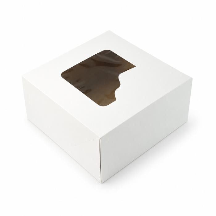 Pudełko na tort z okienkiem 28 cm x 28 cm x 13 cm - 50 sztuk