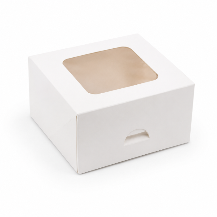 Pudełko na ciastko, muffina z okienkiem 13 cm x 13 cm x 7 cm - 220 sztuk