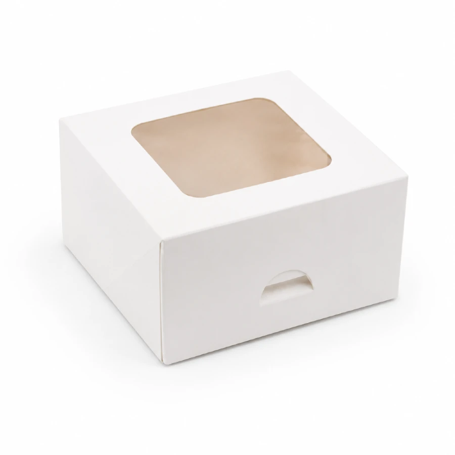 Pudełko na ciastko, muffina z okienkiem 13 cm x 13 cm x 7 cm - 220 sztuk