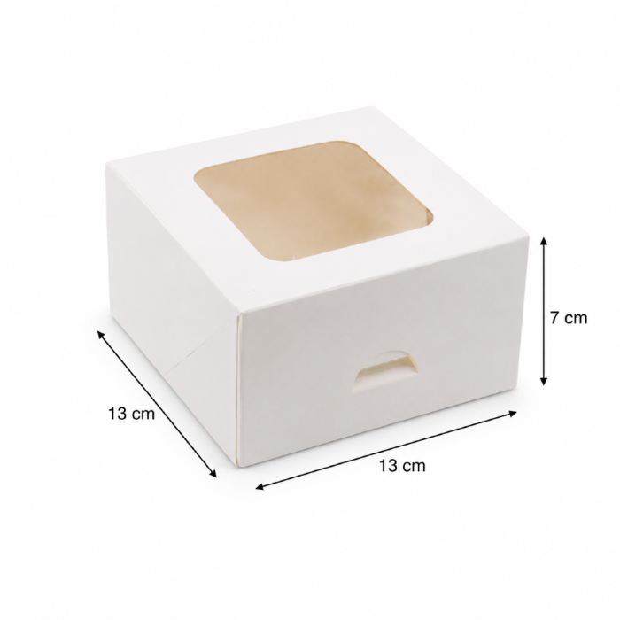 Pudełko na ciastko, muffina z okienkiem 13 cm x 13 cm x 7 cm - 220 sztuk