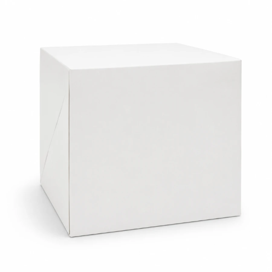 Pudełko na ciasto klejone z pokrywą 11 cm x 11 cm x 10 cm - 100 sztuk