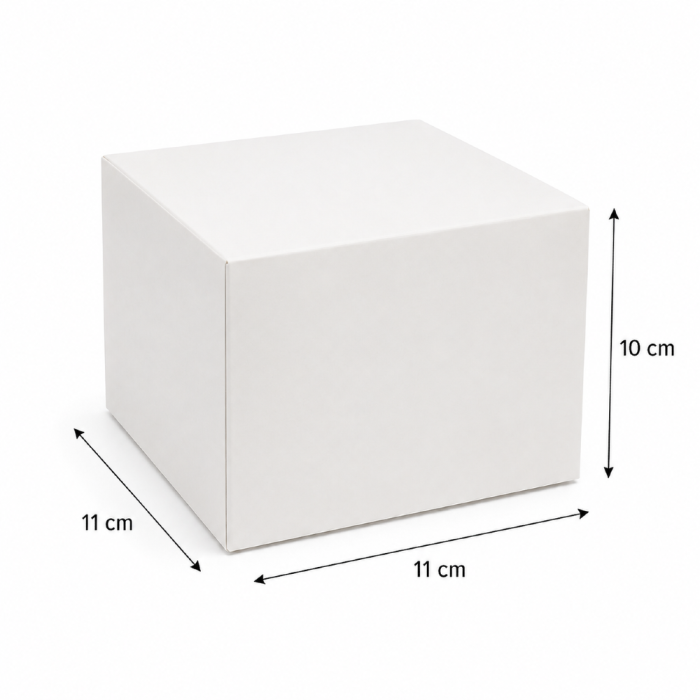 Pudełko na ciasto klejone z pokrywą 11 cm x 11 cm x 10 cm - 100 sztuk
