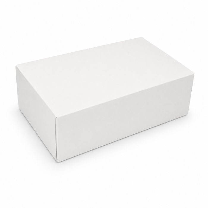 Pudełko na ciastka, pączki, białe - 25 cm x 15 cm x 8 cm - 50 sztuk