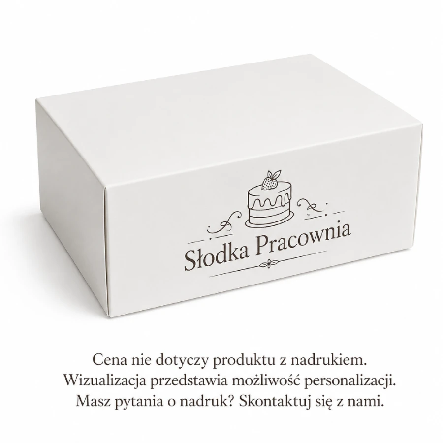 Pudełko na ciastka, pączki, białe - 25 cm x 15 cm x 8 cm - 50 sztuk