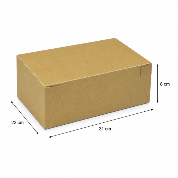 Pudełko na ciasta 31 cm x 22 cm x 8 cm - 50 sztuk