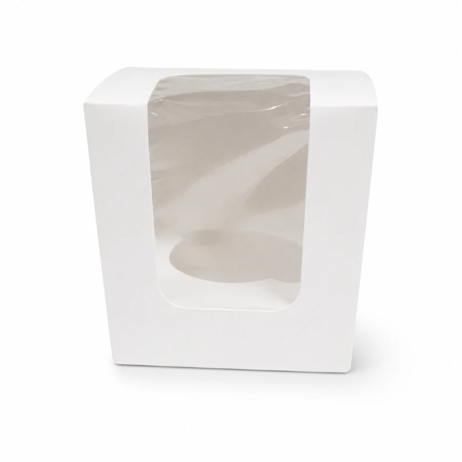 Pudełko na ciastko, muffina z okienkiem 9 x 9 x 9,5 cm - 100 sztuk