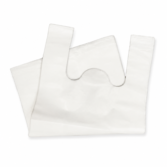 Reklamówki HDPE wielokrotnego użytku 14,5 µm 26 cm x 6 cm x 45 cm białe - 0,5 kg
