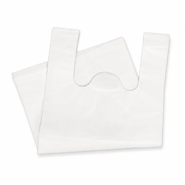 Reklamówki HDPE wielokrotnego użytku 20 µm 30 cm x 7 cm x 55 cm białe - 1 kg