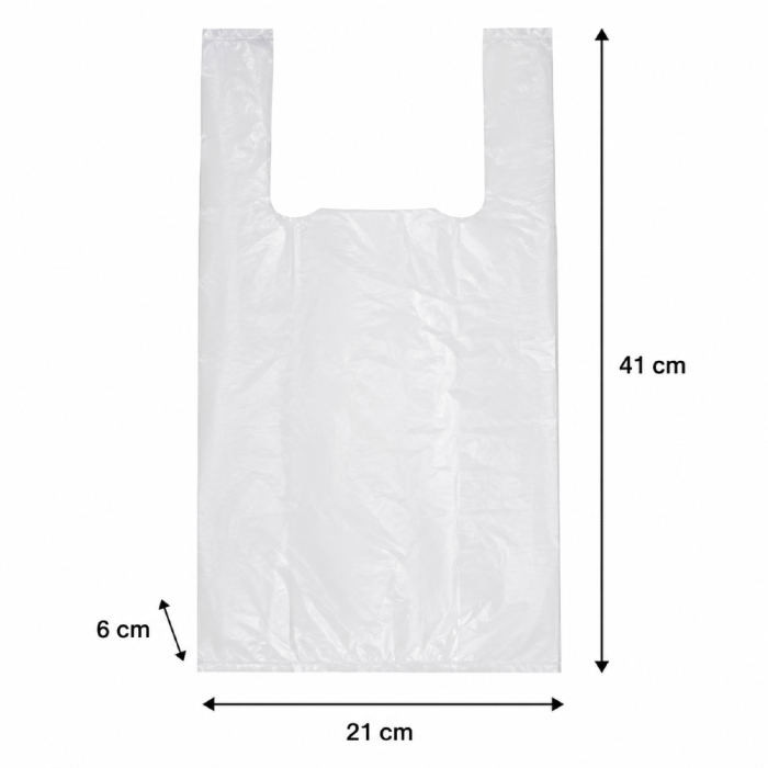 Reklamówki HDPE na rolce EXTRA MOCNE 10 µm 21 cm x 6 cm x 41 cm - 100 sztuk