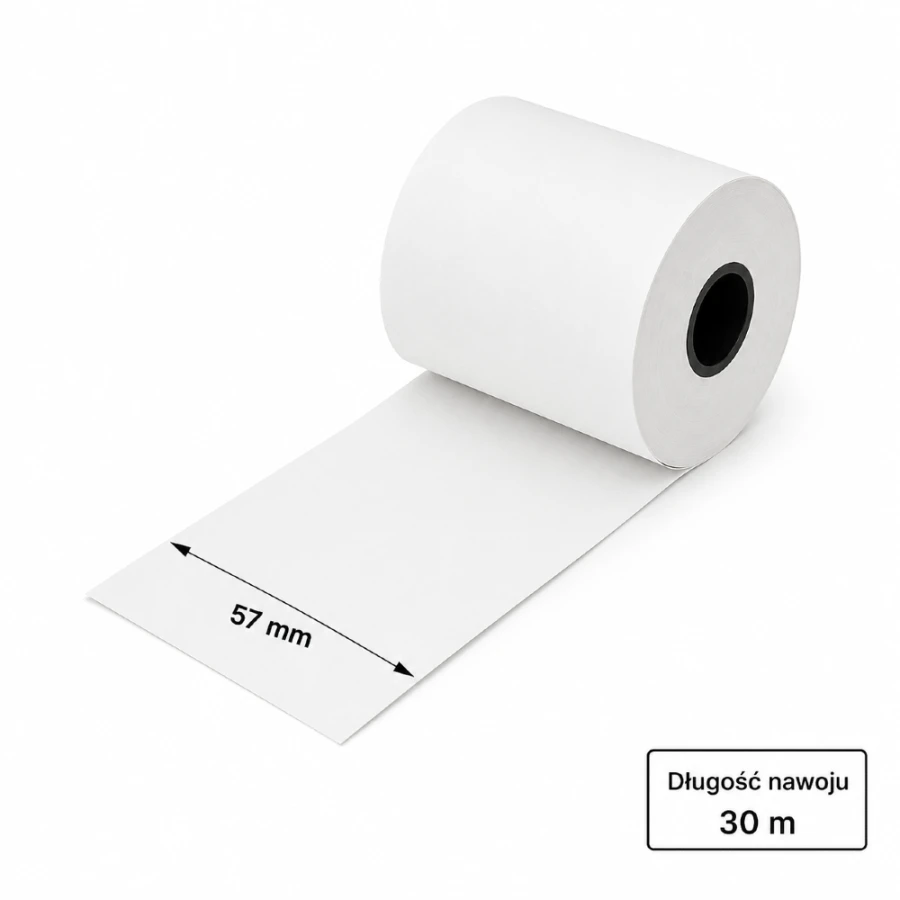 Rolki termiczne do kas 57/30m - 10 sztuk