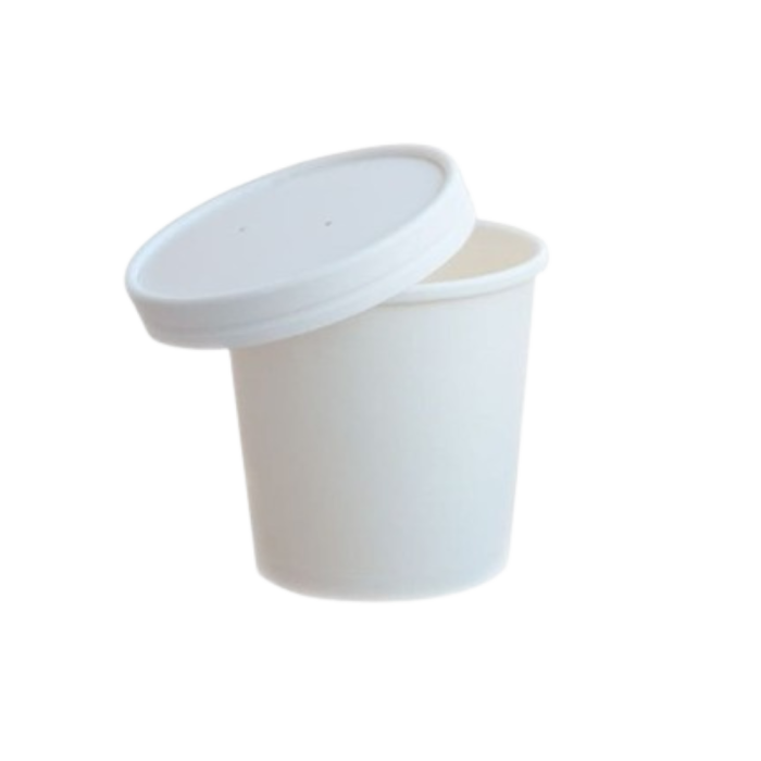 Pojemnik papierowy okrągły, fi 90 mm, 350 ml - 25 sztuk