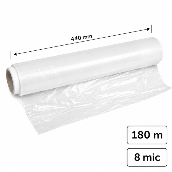 Folia spożywcza 180 m x 440 mm 8 mic - 1 rolka