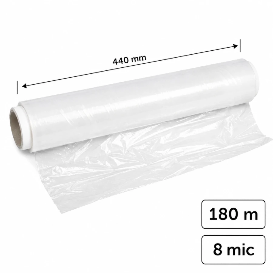 Folia spożywcza 180 m x 440 mm 8 mic - 1 rolka